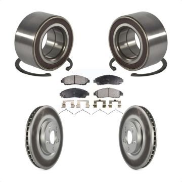 Front Wheel Bearing Coat Brake Rotor Pads Kit For 2014-2020 Acura RLX Sport Hybrid SH-AWD KBB-128170