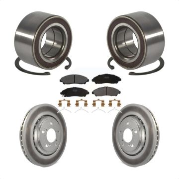 Front Wheel Bearing Coated Disc Brake Rotors And Pads Kit For Honda Pilot Acura MDX KBB-128199