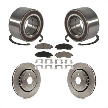 Front Wheel Bearing Disc Brake Rotors And Ceramic Pads Kit For 2014-2016 Acura MDX KBB-128210