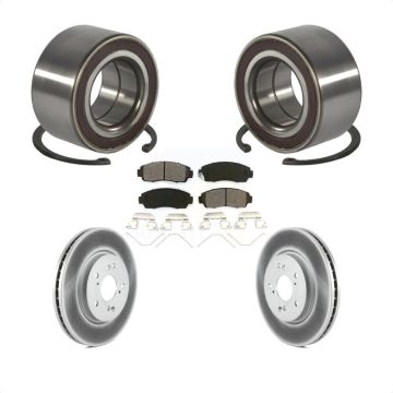 Front Wheel Bearing Coated Disc Brake Rotors And Pads Kit For 2012-2016 Honda CR-V AWD KBB-128219