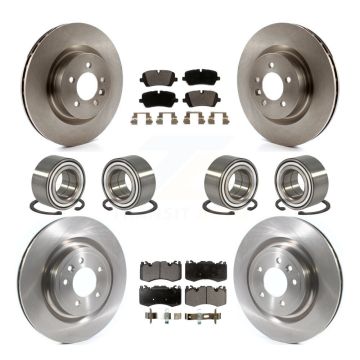 Front Rear Bearings Disc Brake Rotors And Pads Kit (10Pc) For 2016 Land Rover Range 3.0L KBB-128298