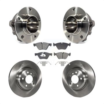 Front Hub Bearing Assembly Disc Brake Rotors And Semi-Metallic Pads Kit For BMW 528i KBB-128470