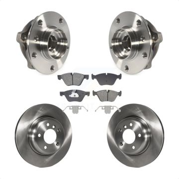 Front Hub Bearing Assembly Disc Brake Rotor And Semi-Metallic Pad Kit For BMW 528i xDrive KBB-128471