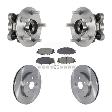 Front Hub Bearing Assembly Disc Brake Rotors And Pads Kit For Toyota Corolla Prius Prime KBB-128475