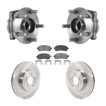 Front Hub Bearing Assembly Disc Brake Rotors And Pads Kit For Subaru Crosstrek Impreza KBB-128484