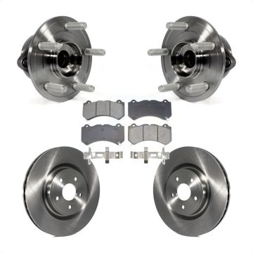 Front Hub Bearing Assembly Disc Brake Rotor Pad Kit For Jeep Grand Cherokee Dodge Durango KBB-128489