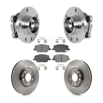 Front Hub Bearing Assembly Disc Brake Rotor & Pad Kit For Jeep Compass Renegade Fiat 500X KBB-128490