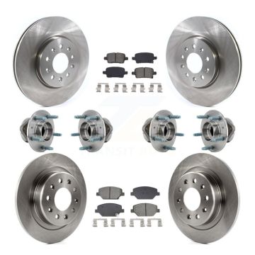 Front Rear Hub Bearing Disc Brake Rotor Pads Kit (10Pc) For Chevrolet Equinox GMC Terrain KBB-128514