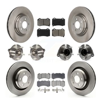 Front Rear Hub Bearing Disc Brake Rotors And Pads Kit (10Pc) For Dodge Challenger Charger KBB-128537