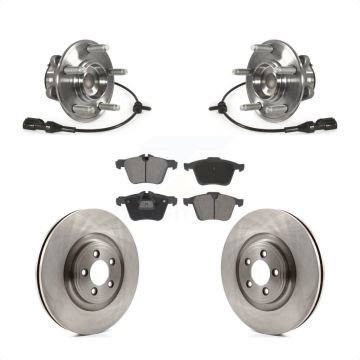Front Hub Bearing Assembly Disc Brake Rotors And Ceramic Pads Kit For Jaguar XF XJ XK KBB-128575