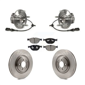 Front Hub Bearing Assembly Disc Brake Rotors And Ceramic Pads Kit For Jaguar XF XJ KBB-128578