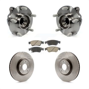 Front Hub Bearing Assembly Disc Brake Rotor And Ceramic Pads Kit For INFINITI G37 G35 Q60 KBB-128589