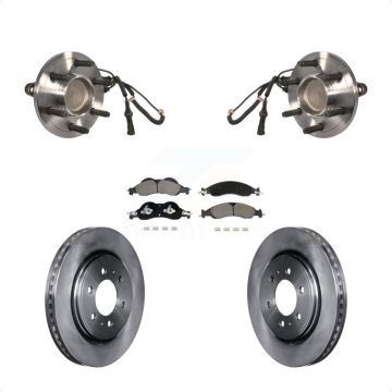Front Hub Bearing Brake Rotor Pad Kit For 2007-2009 Ford Expedition Lincoln Navigator RWD KBB-128597