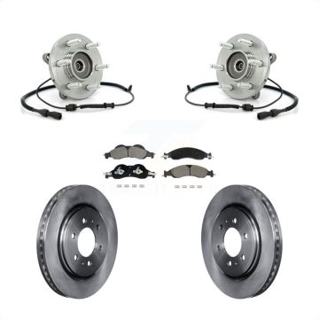 Front Hub Bearing Assembly Disc Brake Rotor Pad Kit For Ford Expedition Lincoln Navigator KBB-128598