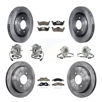 Front Rear Hub Bearing Brake Rotor & Pad Kit (10Pc) For Ford Expedition Lincoln Navigator KBB-128627