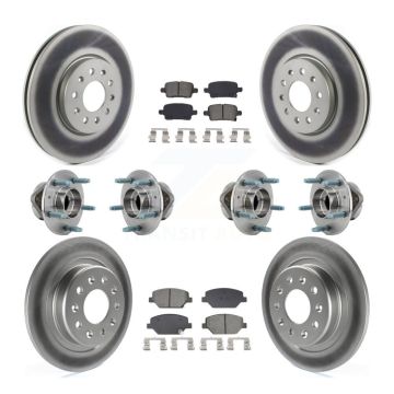 Front Rear Hub Bearing Coat Brake Rotor Pads Kit (10Pc) For Chevrolet Equinox GMC Terrain KBB-128642
