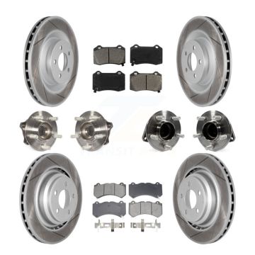 Front Rear Hub Bearing Coated Brake Rotor And Pad Kit (10Pc) For Dodge Challenger Charger KBB-128664