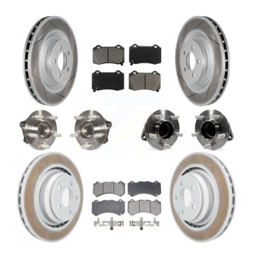 Front Rear Hub Bearing Coated Brake Rotor And Pad Kit (10Pc) For Dodge Challenger Charger KBB-128665