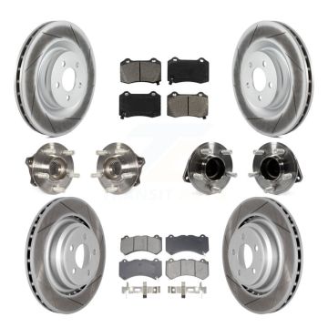 Front Rear Hub Bearing Coated Brake Rotor And Pad Kit (10Pc) For Dodge Challenger Charger KBB-128666