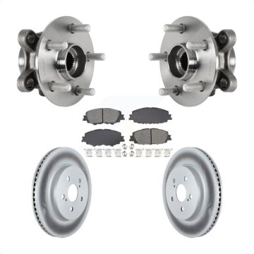 Front Hub Bearing Assembly Coated Disc Brake Rotor Pad Kit For Toyota Corolla Prius Prime KBB-128738