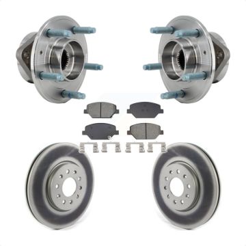Front Hub Bearing Assembly Coated Brake Rotor & Pad Kit For Chevrolet Equinox GMC Terrain KBB-128746