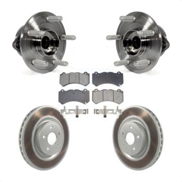 Front Hub Bearing Assembly Coat Brake Rotor Pad Kit For Jeep Grand Cherokee Dodge Durango KBB-128747