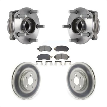 Front Hub Bearing Assembly Coated Disc Brake Rotors And Pads Kit For Subaru Impreza KBB-128756
