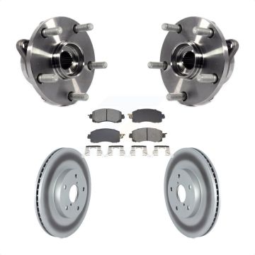Front Hub Bearing Assembly Coated Disc Brake Rotors And Pads Kit For Subaru Forester KBB-128757