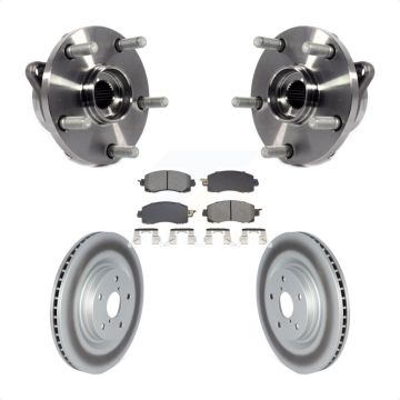 Front Hub Bearing Assembly Coated Brake Rotor Pads Kit For Subaru Forester Outback Legacy KBB-128758