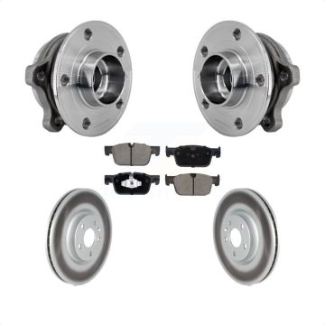 Front Hub Bearing Coated Brake Rotor Pad Kit For Volvo XC60 S60 V90 Cross Country V60 S90 KBB-128770