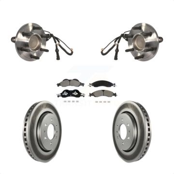 Front Hub Bearing Coated Brake Rotor & Pads Kit For Ford Expedition Lincoln Navigator RWD KBB-128771