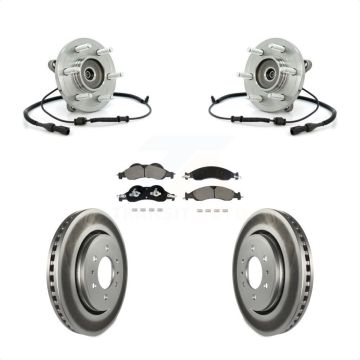 Front Hub Bearing Assembly Coat Brake Rotor Pad Kit For Ford Expedition Lincoln Navigator KBB-128772
