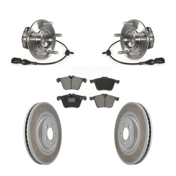 Front Hub Bearing Assembly Coated Disc Brake Rotors And Pads Kit For Jaguar XF XJ XK KBB-128773
