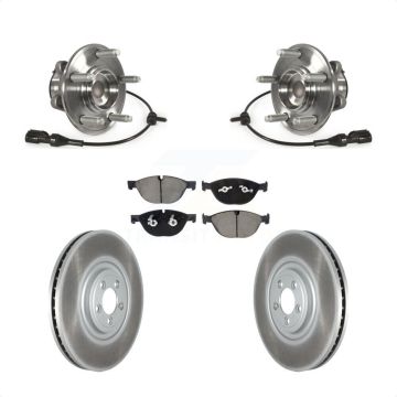Front Hub Bearing Assembly Coated Brake Rotor Pad Kit For Jaguar XF XJ XKR XFR XJR XJR575 KBB-128774
