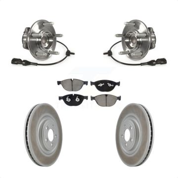 Front Hub Bearing Assembly Coated Disc Brake Rotors And Ceramic Pads Kit For Jaguar XF XJ KBB-128775