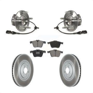 Front Hub Bearing Assembly Coated Disc Brake Rotors And Ceramic Pads Kit For Jaguar XF XJ KBB-128776