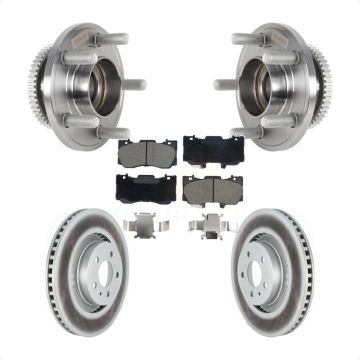 Front Hub Bearing Assembly Coated Disc Brake Rotors And Ceramic Pads Kit For Ford Mustang KBB-128779