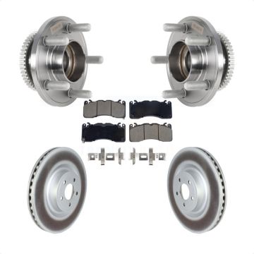 Front Hub Bearing Assembly Coated Brake Rotor Pad Kit For Ford Mustang With Brembo Brakes KBB-128780