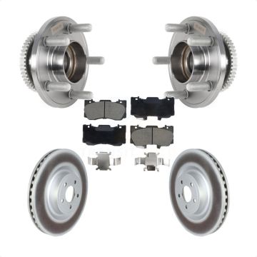 Front Hub Bearing Assembly Coated Disc Brake Rotors And Ceramic Pads Kit For Ford Mustang KBB-128782