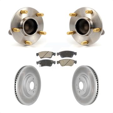 Front Hub Bearing Coat Brake Rotor Pad Kit For 07 INFINITI G35 With Single Piston Caliper KBB-128786