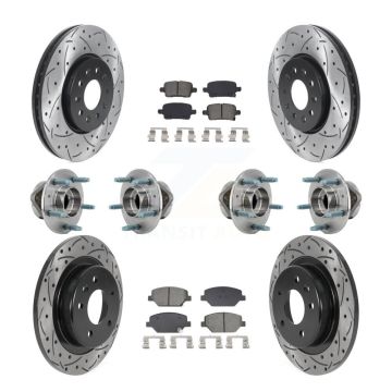 Front Rear Hub Bearing Coat Brake Rotor Pads Kit (10Pc) For Chevrolet Equinox GMC Terrain KBB-128881