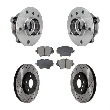 Front Hub Bearing Coat Drill Slot Brake Rotor Pads Kit For Mini Cooper Countryman Clubman KBB-128944