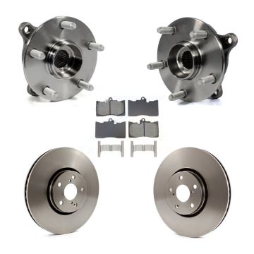 Front Hub Bearing Assembly Disc Brake Rotors And Pads Kit (5Pc) For Lexus IS300 IS350 KBB-129067