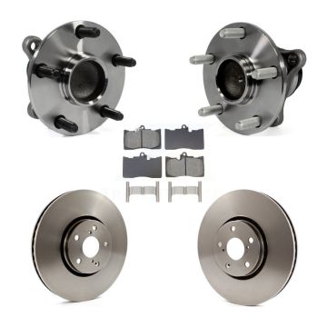 Front Hub Bearing Disc Brake Rotor Pad Kit (5Pc) For Lexus IS350 GS350 GS450h GS430 GS460 KBB-129069