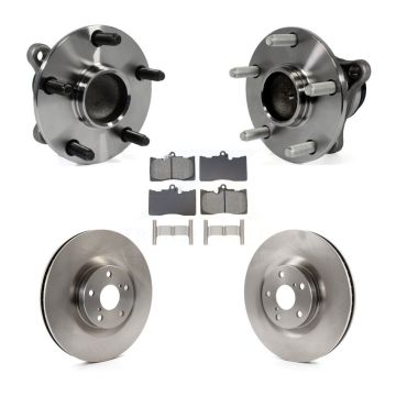 Front Hub Bearing Assembly Brake Rotor & Pad Kit (5Pc) For Lexus IS350 GS350 GS450h GS460 KBB-129070
