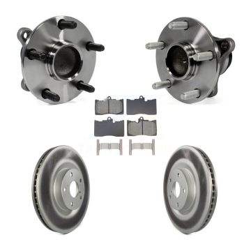 Front Hub Bearing Coated Brake Rotor And Pad Kit (5Pc) For Lexus IS350 GS350 GS450h GS460 KBB-129078