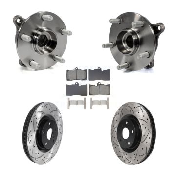 Front Hub Bearing Drill Slot Brake Rotor Pads Kit (5Pc) For Lexus IS300 IS350 GS350 RC350 KBB-129092