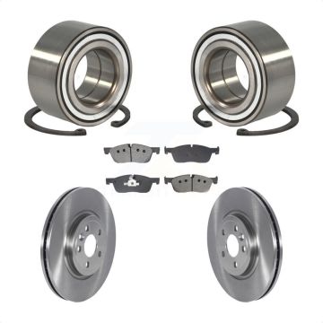 Front Wheel Bearing Disc Brake Rotors And Pads Kit For 2018 Land Rover Range Velar 2.0L KBB-129180