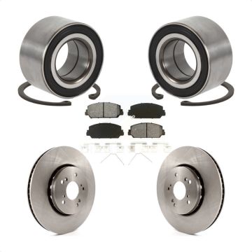 Front Wheel Bearing Disc Brake Rotors And Semi-Metallic Pads Kit For 2016 Acura ILX KBB-129188