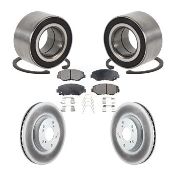 Front Wheel Bearing Coated Disc Brake Rotors And Pads Kit For Honda Civic Acura ILX KBB-129214